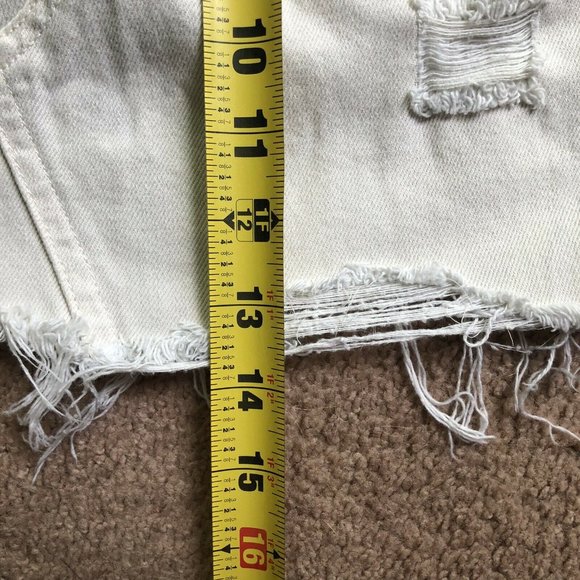Free People, We The Free White Denim Mini Skirt, Size 27, Pockets, Cotton - Picture 7 of 10